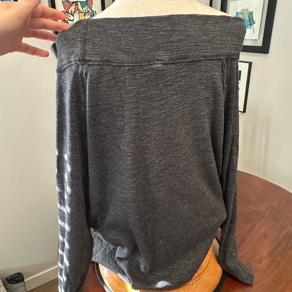 We The Free Charcoal Off-Shoulder Sweater - Picture 3 of 6